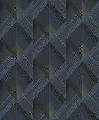 Dutch Wallcoverings Behang Galactik Dessin D.Blauw/Goud L967-01 - thumbnail