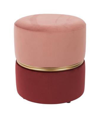 ZILT Poef 'Bubbly', Velvet, kleur Roze