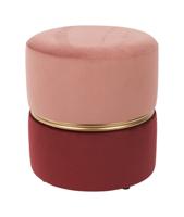 ZILT Poef 'Bubbly', Velvet, kleur Roze - thumbnail