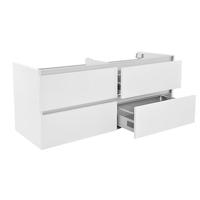 Vision onderkast met 4 laden 2 uitsparingen 120 x 46 cm glans wit - thumbnail