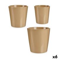 Pottenset Ibergarden Beige Klei 16,5 x 16 x 16,5 cm (6 Stuks) - thumbnail