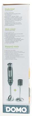 Domo DO9067M blender Staafmixer 800 W Zwart, Roestvrijstaal