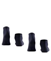 FALKE 2-paar Happy heren sneaker/quarter sokken - Katoenen enkelsokken mannen - thumbnail