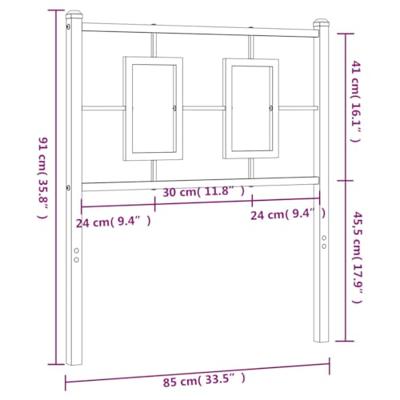 Hoofdbord 80 cm metaal wit Hoofdbord 80 cm metaal wit