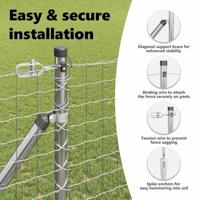 VidaXL Afrasteringspaal 7 pcs zilver staal - thumbnail