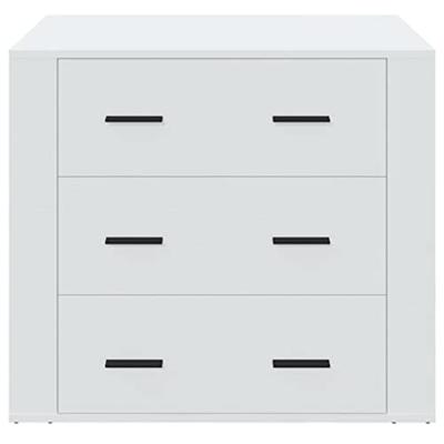 Dressoir 80x33x70 cm bewerkt hout wit
