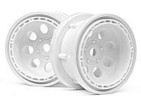 Rock 8 bead lock wheel white (55x36mm/2pcs) - thumbnail