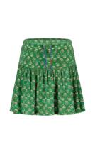 Like Flo Meisjes rok crepe - Groen bloemen - thumbnail