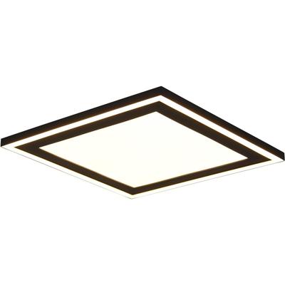 Vierkante LED Plafondlamp 24.5W Mat Zwart 3000K Kunststof