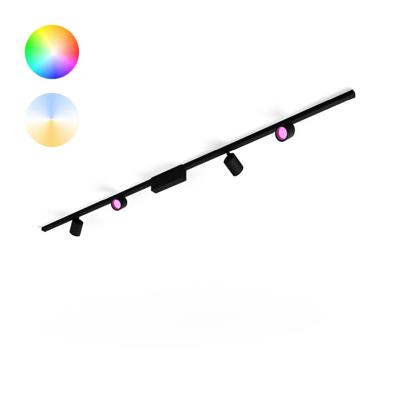 Philips Hue Perifo - White and color set van 4 spots zwart - 929003117301