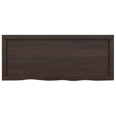 VidaXL Wastafelblad 100x40x(2-4) cm behandeld massief hout donkerbruin