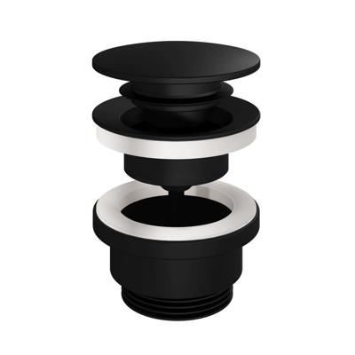 Clickwaste Hotbath Cobber Afvoerplug met Schroef Rond Mat Zwart