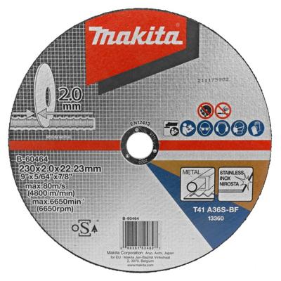 Makita Accessoires Doorslijpschijf 230x2,0mm RVS - B-60464 - B-60464 Makita Accessoires Doorslijpschijf 230x2,0mm RVS - B-60464 - B-60464