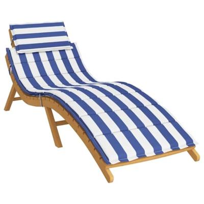 VidaXL Ligbedkussen gestreept oxford stof blauw en wit VidaXL Ligbedkussen gestreept oxford stof blauw en wit