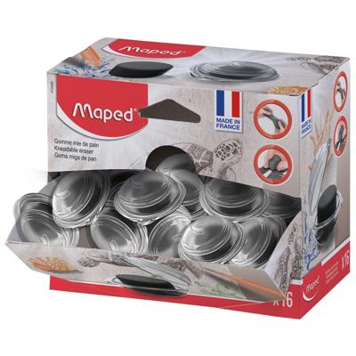Kneedgum maped display 16 stuks zwart