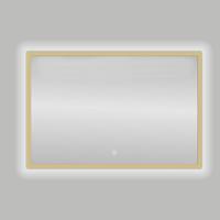 Best Design Badkamerspiegel Nancy Isola LED Verlichting 80x60 cm Mat Goud - thumbnail