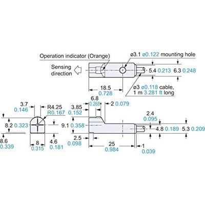 Panasonic Inductieve naderingsschakelaar PNP GX-H8B-P