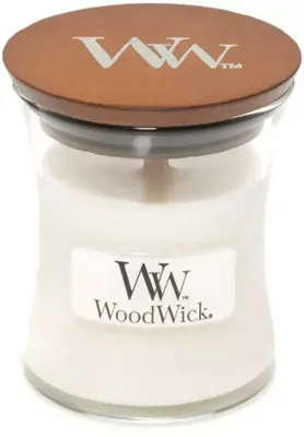 White Teak Mini candle kaars WoodWick - Woodwick White Teak Mini candle kaars WoodWick - Woodwick
