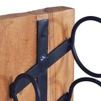 Wijnrek voor 6 flessen 35x35x100 cm massief teakhout - thumbnail