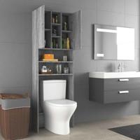 Wasmachinekast 64x25,5x190 cm grijs sonoma eikenkleurig - thumbnail