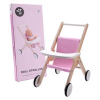 Engelhart Houten poppenwandelwagen roze - thumbnail