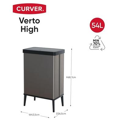 Vuilnisemmer Curver VERTO Grijs Plastic 54 L