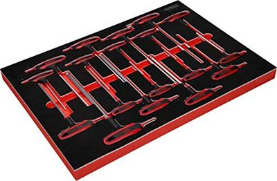KS Tools 811.1018 Haakse schroevendraaierset 2 mm, 2.5 mm, 3 mm, 4 mm, 5 mm, 6 mm, 7 mm, 8 mm, 10 mm T 8, T 10, T 15, T 20, T 25, T 27, T 30, T 40, T 50