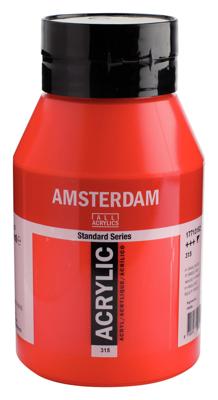 Royal Talens Amsterdam Standard Series Acrylverf Pot 1000 ml - Pyrrolerood 315