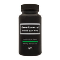 APB Holland Groenlipmossel extract puur forte 550mg 60 Vegetarische capsules - thumbnail