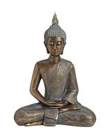 Boeddha zittend goud 43 cm, Boeddha figuren decoratie, Boeddha figuren tuin, Boeddha figuren decoratie, Boeddha figuren Brown - thumbnail