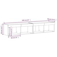 Tv-meubels met LED-verlichting 2 st 80x30x30 cm gerookt eiken - thumbnail