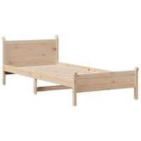 Bedframe zonder matras massief grenenhout 75x190 cm - thumbnail