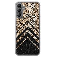 Samsung Galaxy A14 hybride hoesje - Chevron luipaard - thumbnail