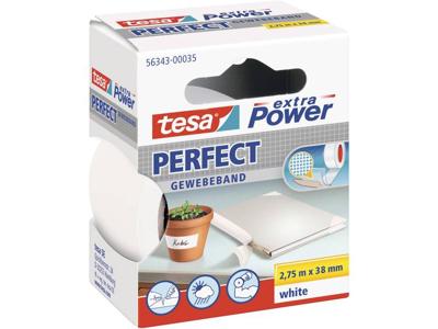 Tesa Textieltape extra power 38 mm x 2.75 m wit