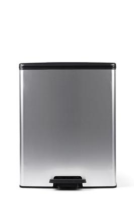Curver Deco bin slim 254619 Afvalbak 52 l (b x h x d) 486 x 615 x 284 mm Zilver, Zwart 1 stuk(s)