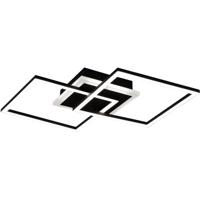 LED Plafondlamp - Plafondverlichting - Trion Venda - 25W - Warm Wit 3000K - Dimbaar - Vierkant - Mat Zwart - Aluminium - thumbnail