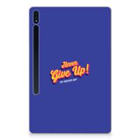Samsung Galaxy Tab S7 Plus | S8 Plus Back cover met naam Never Give Up - thumbnail