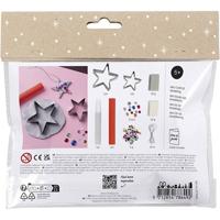 Creativ Company Mini hobbyset boetseren, sterren, zilver, wit, 1 doos - thumbnail