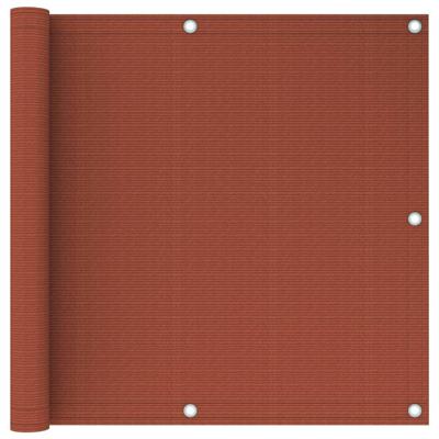 VidaXL Balkonscherm 90x400 cm hdpe terracottakleurig