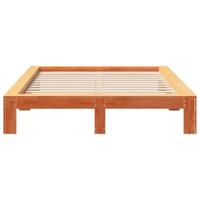Bedframe zonder matras massief grenenhout wasbruin 160x200 cm - thumbnail