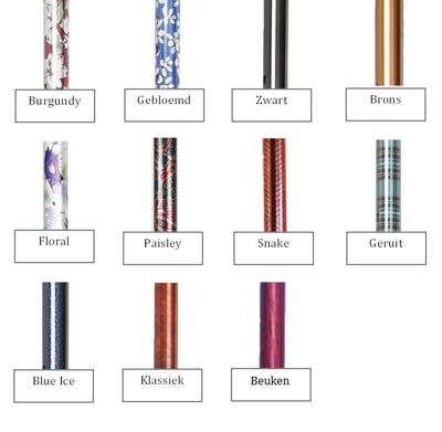 Dynalife opvouwbare aluminium wandelstok brons 79-89 cm