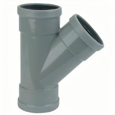 Wavin PVC T-Stuk 45° Manchetverbinding Grijs - 125mm 3x Mof voor Riolering