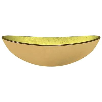 VidaXL Wasbak 54,5x35x15,5 cm gehard glas goudkleurig