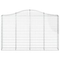 VidaXL Schanskorf gewelfd 200x30x120/140 cm gegalvaniseerd ijzer - thumbnail