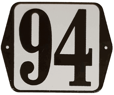 Huisnummer naambordje standaard 15x12 cm nummer 94 - Warentuin mix