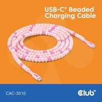 club3D CAC-3010 USB-C Adapter [1x USB-C stekker - 1x USB-C stekker] Pink 2 m - thumbnail