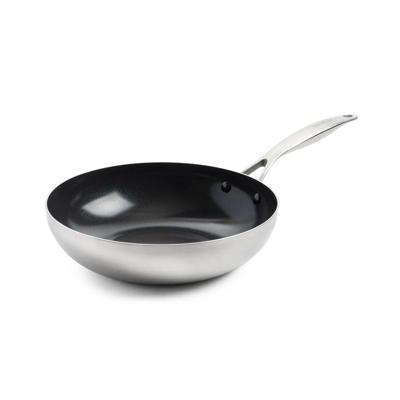 GreenPan geneva wokpan 28 cm rvs/zwart