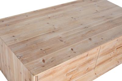 Hoofdtafel Home ESPRIT Natuurlijk Sparrenhout Hout MDF 130 x 70 x 46 cm
