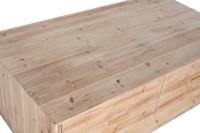 Hoofdtafel Home ESPRIT Natuurlijk Sparrenhout Hout MDF 130 x 70 x 46 cm - thumbnail