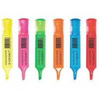 Q-CONNECT markeerstift, pak van 6 stuks in geassorteerde kleuren - thumbnail
